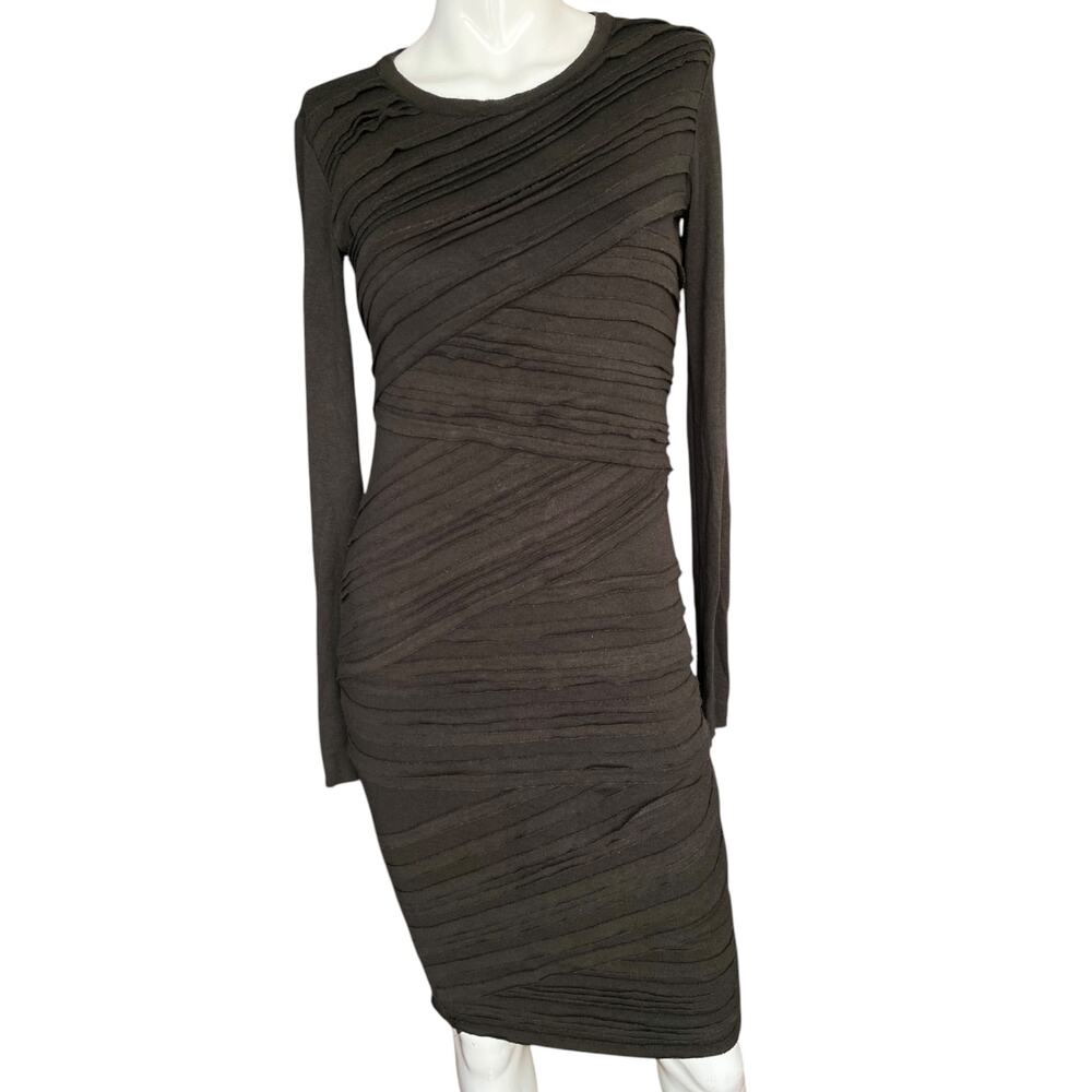 Bailey 44 Olive Green Bodycon Midi Dress Small